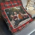 thumbnail image 5 of Woven Blanket Throw Personalized Photo Blanket Woven Customized Gifts for Family Friends Co-Workers on Birthday Anniversary Christmas Soft and Lightweight Blanket Woven with Fringe Blankets, 5 of 5
