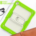 thumbnail image 2 of XYX For iPad 6th/5th Generation Case 9.7 inch 2018/2017, 3in1 Heavy Duty Shockproof Tablet Case with Stand, Shoulder Strap, Rainbow Green, 2 of 7