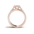 thumbnail image 3 of 1 Carat T.W. Diamond Single Halo 14kt Rose Gold Engagement Ring Set, 3 of 5