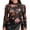 Black, variant on Baby Sweetie Women's Long Sleeves Mesh Sheer High Neck Tops Floral Print Slim Summer T-Shirt