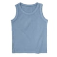 thumbnail image 4 of CYRBOKO Girls Tank Tops, Sleeveless Casual Knit Ribbing Athletic Summer Tops for Kids Blue Size 6 T, 4 of 7