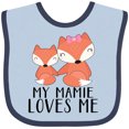 thumbnail image 3 of Inktastic My Mamie Loves Me Boys or Girls Baby Bib, 3 of 4