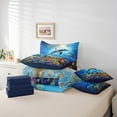 thumbnail image 4 of Erosebridal Marine Dolphin Bedding Sets Twin Size,Ocean Wildlife Comforter Sets with Sheets,Marine Decoration,Reversible,Breathable,7pcs, 4 of 6