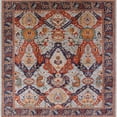 thumbnail image 1 of Ahgly Company Machine Washable Indoor Square Industrial Modern Khaki Rose Pink Area Rugs, 4' Square, 1 of 7