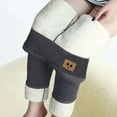thumbnail image 2 of ZQGJB Winter Sherpa Fleece Lined Leggings for Women High Waist Stretchy Thick Leggings Plush Velvet Warm Thermal Tights Yoga Pants Workout Sweatpants(Gray#10,XL), 2 of 5