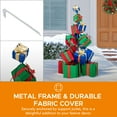 thumbnail image 6 of Sunjoy 63 in. Christmas Lighted Stacked Gift Box, 3D Tinsel Santa Stacked Gift Box Outdoor Garden Yard Lawn Festive Holiday Decoration with Lights for Indoor & Outdoor, 6 of 10
