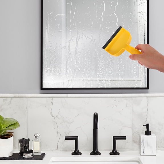 POPETPOP High Efficiency Silicone Shower Squeegee for Glass Door and Bathroom Mirror