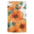 thumbnail image 2 of Flowers Orange Blackout Curtain Panels Drapes Privacy Assured with Light Filtering Curtains for Living room Bedroom Bathroom Window, 2 of 6
