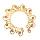 thumbnail image 4 of 8 Piezas de material acero Inoxidable, Rojo Y Azul, Cristal Floral Tribal Con Clip De Pezones Sin Perforaciones, 4 of 8