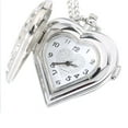 thumbnail image 4 of Hollow Quartz Heart Shaped Pocket Watch Necklace Pendant Chain Clock Women Gift, 4 of 7