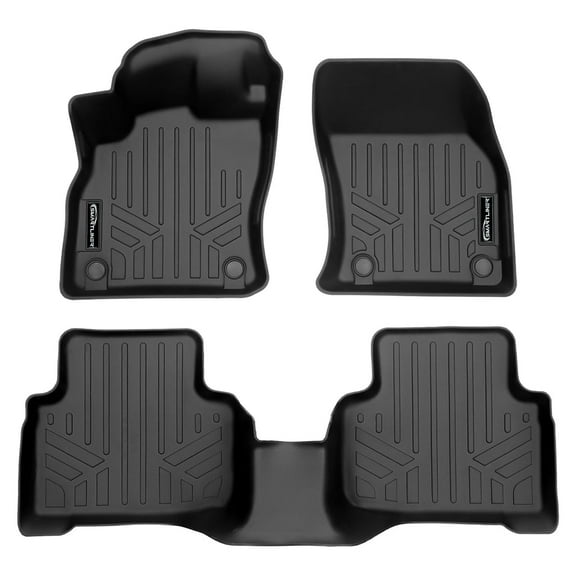 SMARTLINER Custom Fit All Weather 2 Row Black Floor Mat Liner Set Compatible With 2019-2025 Audi Q3