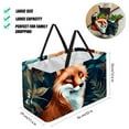thumbnail image 2 of Fox Large Capacity Reusable Foldable Oxford Cloth Laundry Basket Beach Bag Shopping Basket Grocery Bags, 2 of 7