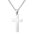 thumbnail image 2 of Eosunjian Fashion Men Simple Cross Pendant Alloy Necklace Chain Jewelry Christmas Day Gift, 2 of 13