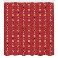 thumbnail image 2 of Ambesonne Cultural Shower Curtain, Beads on Vertical Stripes, 69"Wx84"L, Vermilion Multicolor, 2 of 2