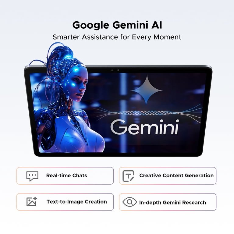 POCKAM P11 Pro Android 16 Tablet, 11 inch Tablet with Gemini AI