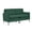 Green, variant on 55" Small Loveseat Sofa for Small Spaces,Leather Upholstered 2-Seater Sofa Couch Single Casual Sofa Chair for Living Room Office,Light Gray