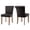 Gray, variant on Subrtex Leather Upholstered Dining Chair with Nailheads and Solid Wood Legs, Set of 2, Brown