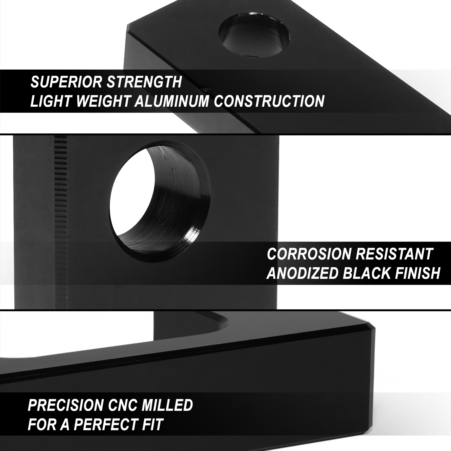 DNA Motoring FLLK-CH-F-005 For 2007-2022 Silverado Sierra 1500 Aluminum Front Low Mount Style 2.5" Lift Kit Spacers