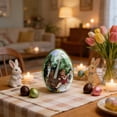 thumbnail image 5 of HuiXinOu Easter Bunny Metal Tin Egg, Decorative Jewelry Candy Box for Easter Egg Hunt Party Favors Gift Basket Fillers Holiday Table Decor and Small Trinket Storage, 5 of 6