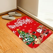 RKSTN Weighted Blanket Christmas Carpet Kitchen Doorway Bathroom Floor Carpet Floor Mat Print 50x80cm Waterproof Blanket