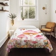 thumbnail image 4 of Pink Mushroom Tapestry for Bedroom Wall Hanging Tapestry, Spring Botanical Summer Floral Elegant Ceiling Backdrop Tapestries Poster Blanket Wall Decor for Teens Room Living Room Dorm 39" x 59", 4 of 8