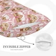 thumbnail image 3 of Sikiie Gingerbread Houses Pink Wonderland Print Plush Pillow Cover, Wrinkle-proof and Stain-resistant Pillow Protector without Pillow Core, Home Decoration-20"x30", 3 of 6