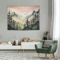 thumbnail image 2 of ONETECH  Pink Mountain Forest Tree Tapestry Home Decor Colorful Sunset Nature Landscape Tapestry Wall Hanging Decor for Room, 2 of 7