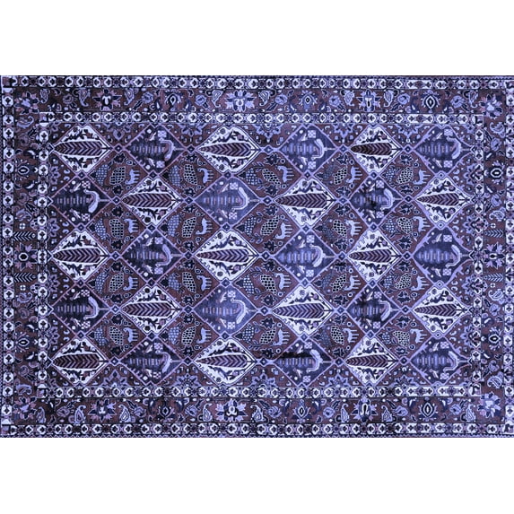 Ahgly Company Indoor Rectangle Persian Blue Traditional Area Rugs, 4' x 6'