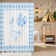 thumbnail image 2 of Erosebridal Goose Shower Curtain 72Wx72L for Girls, Blue Balloons Waterproof Bathroom Curtain, 2 of 5