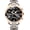 rose gold black, variant on Men Analog Multifunctional Clock Automatic Self Winding Mechanical Wrist Watch with Stainless Steel/Leather Band Luminous Sapphire Crystal