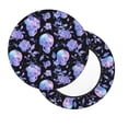 thumbnail image 2 of Gukieu flower Skull crystal Print Round Chair Cover, Dust-proof and Non-slip Bar Chair Protective Cover, Suitable for Bars, Restaurants, Offices-12 inch, 2 of 7