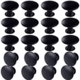 thumbnail image 1 of Paquete de 20 pomos redondos negros de latón para armario de cocina, 3 cm, de HUGOLEM, 1 of 5