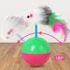 thumbnail image 5 of Xihbxyly Juguete para Gatos con Forma de Ratón con Plumas de Colores, Juguete Interactivo de Autoentretenimiento, Estimulación Multimaterial Atractiva, Entrenamiento Divertido, Perfecto para Amigos F, 5 of 6