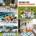 thumbnail image 3 of Bohemia Outdoor Rug 3x5 Ft, Non Slip Washable Area Rug, Vintage Moroccan Geometric Pattern Blue Green Gray Patio Rugs Carpet Runner, Large Floor Mat for Indoor/Outdoor Deck Porch Camping, 3 of 8
