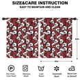 thumbnail image 2 of Blackout Kids Curtains,Red Skull Rose Pattern Childrens Insulated Curtains Set Of 2,Bedroom Essentials,Toddler Room Decor 52"x63", 2 of 5
