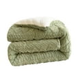 thumbnail image 1 of Manta de felpa reversible, suave, cálida y gruesa, de 150 x 200 cm, para invierno, 3 kg, súper gruesa. Verde, 1 of 9