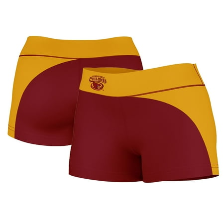 

Women s Maroon/Gold Iowa State Cyclones Curve Side Shorties