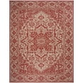 thumbnail image 7 of SAFAVIEH Beach House Kestrel Medallion Indoor/Outdoor Area Rug, Red/Creme, 8' x 8' Square, 7 of 7