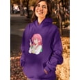 thumbnail image 2 of Anime Schoolgirl Idea Hoodie Women -Image by Shutterstock, Female 5X-Large, 2 of 4