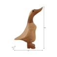 thumbnail image 4 of Bamboo Wood Duck in Boots Figurine for Home Decor - Sculptural Ornament for Bathroom, Office, and Living Room Decor - Decorative Statue for Shelf Accent and Coffee Table - 9", Brown & Tan, 4 of 13