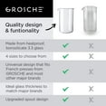 thumbnail image 5 of GROSCHE Borosilicate 3.3 Glass Universal Replacement Beaker for French Press Coffee and Tea Makers - Enhanced Coffee and Tea Brewing Experience (51 oz - Large), 5 of 8