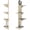 12mmThick Natural wood color, variant on Over Door Cat Shelf with 4 Levels, Climbing Perch with Scratching Post and Soft Mat