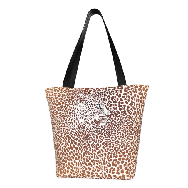 Balery Leopard Brown Bolsa de Hombro con Diseño, Bolsa Grande y Duradera, Bolsa Versátil para Compras