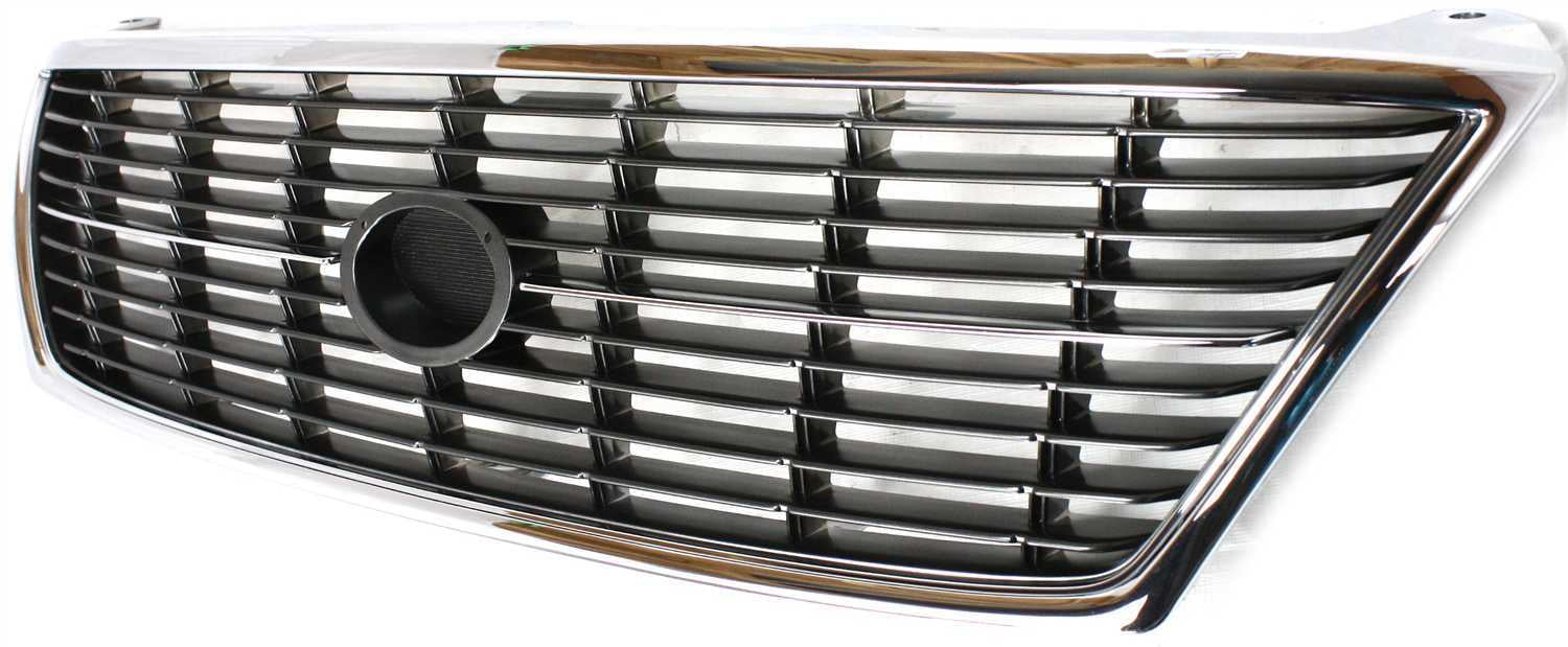 Grille Assembly Compatible With 1998-1999 Toyota Avalon Painted Silver Shell with Gray Insert