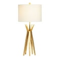 thumbnail image 3 of Crestview Collection Capri 3-Way  Metal Table Lamp with White Linen Shade, 3 of 4