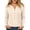 #02 Beige, variant on Women's Pintuck V-Neck Button Blouse, Long Sleeve Pleated Top, Casual Work Shirt for Office Daily Leisure, Army Green M