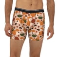 thumbnail image 2 of Picia Autumn Fox Pumpkin Lazy Pattern Men's Athletic Long Leg Briefs , Performance Stretch Underwear，Moisture-Wicking, 2 of 7
