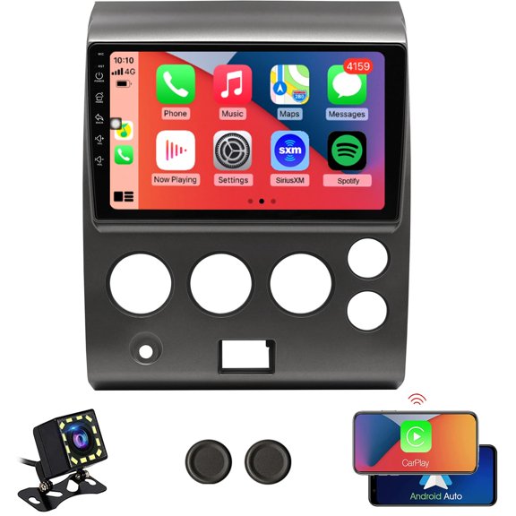 Pantalla QLED mejorada para radio de coche, 9 pulgadas, Android Auto CarPlay, Nissan Titan 2004-2007