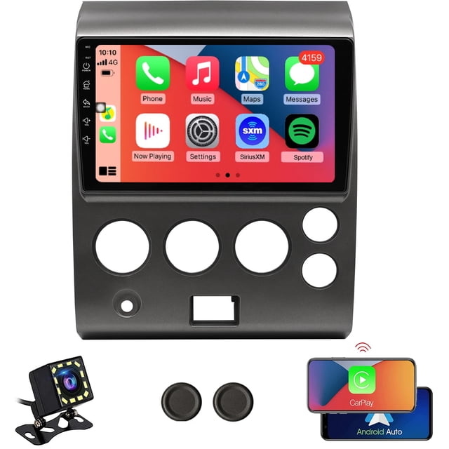 Pantalla QLED mejorada para radio de coche, 9 pulgadas, Android Auto CarPlay, Nissan Titan 2004-2007