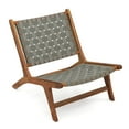 thumbnail image 1 of Coatway 1 PCS Patio Teak Wood Chair with Nylon Webbing Seat & Back for Backyard, Porch, Balcony, 1 of 8
